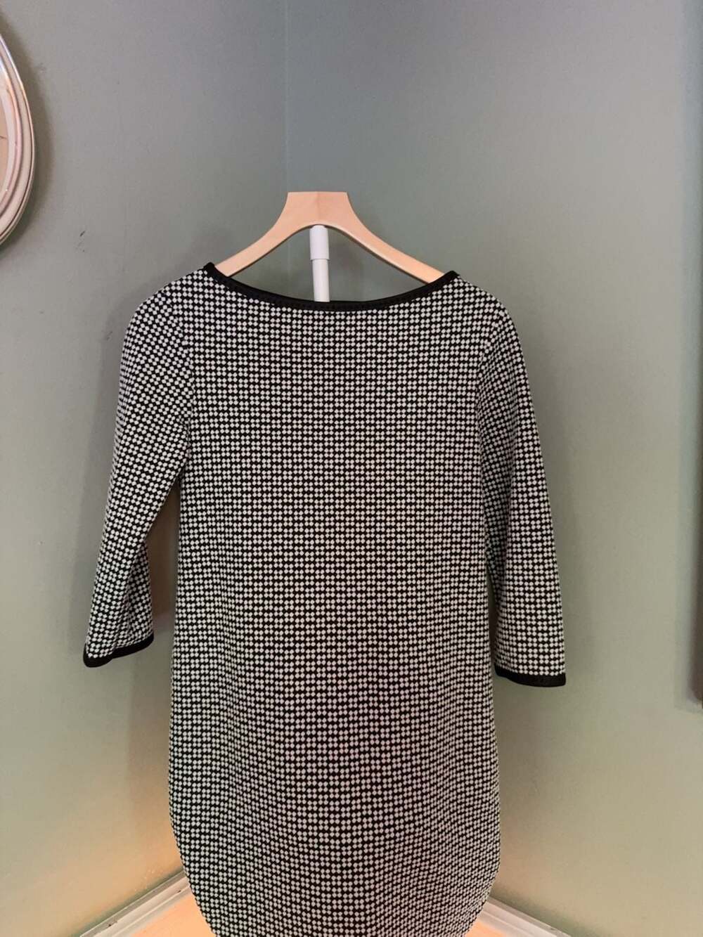 Max Studio Black and White Geometric Print Knit Dress Size S